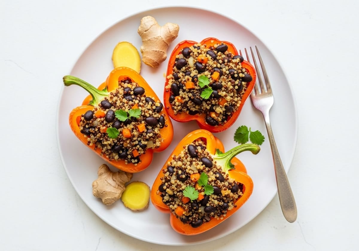 Anti-Inflammatory Stuffed Bell Peppers with Quinoa - anti-inflammatory recipe