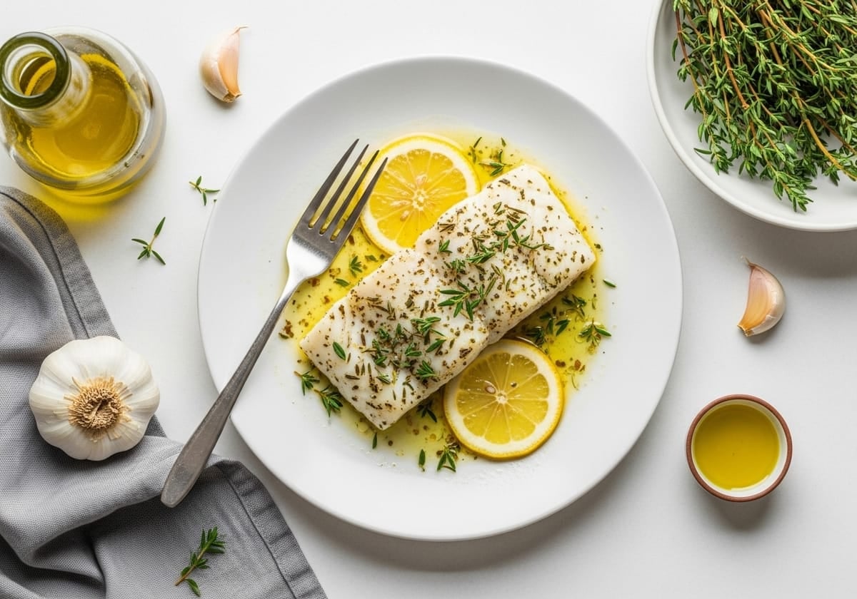 Baked Cod with Herbs and Lemon - anti-inflammatory recipe