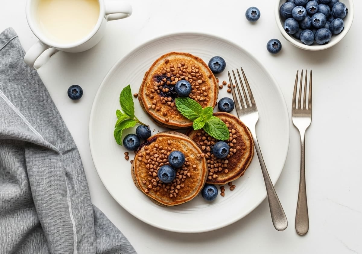 Buckwheat Pancakes with Blueberries - anti-inflammatory recipe