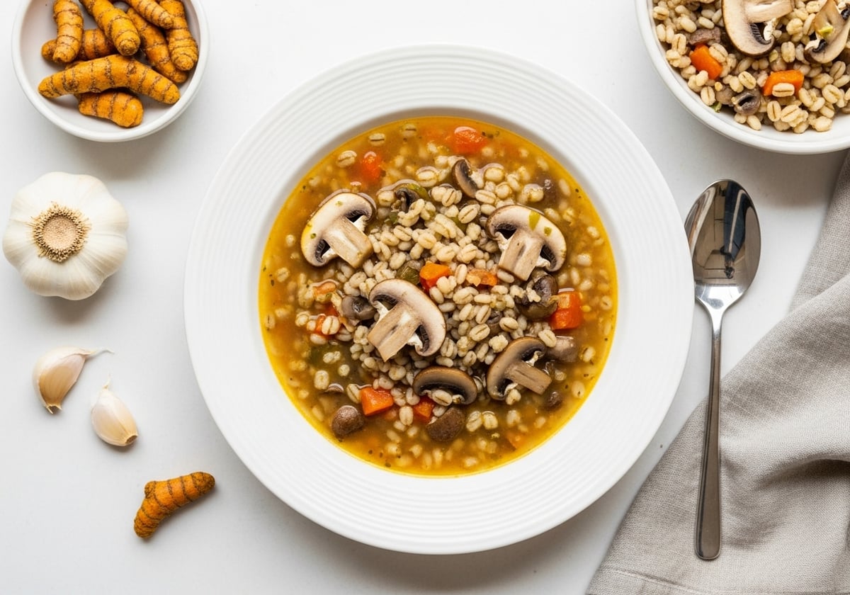 Mushroom Barley Soup - anti-inflammatory recipe