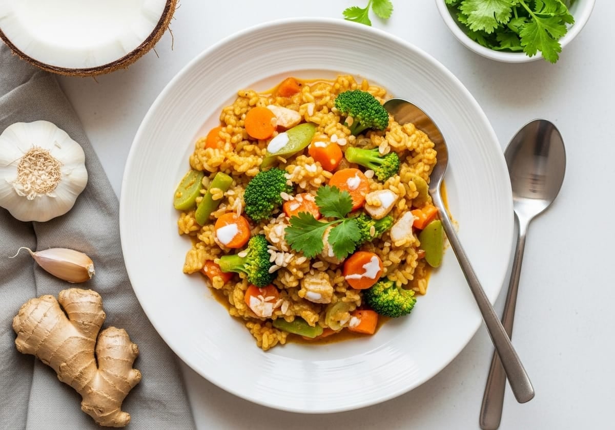 Turmeric Cauliflower Rice Bowl - anti-inflammatory recipe